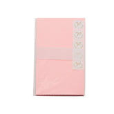Envelopes(5PCS/Q.C) pack with pink color and thank you stickers for gifts and correspondence.